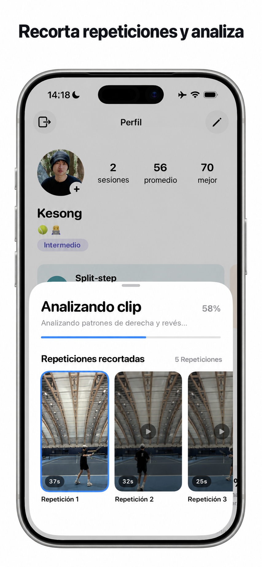 Recorta y analiza tus vídeos de práctica.