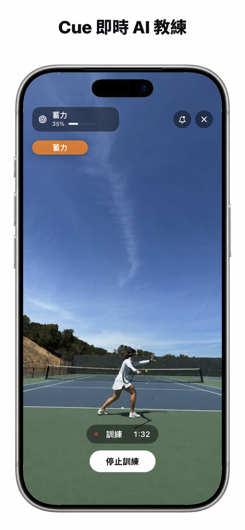 網球訓練中的 Live Cue 即時指導