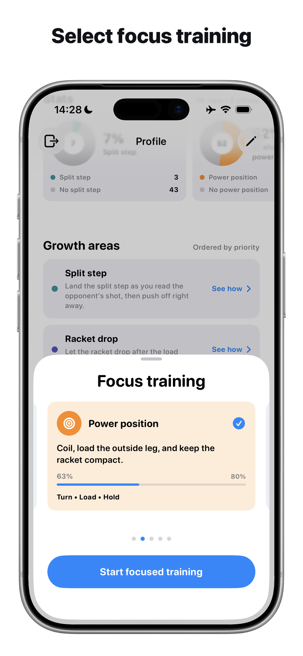 Choose a technique to focus on in training